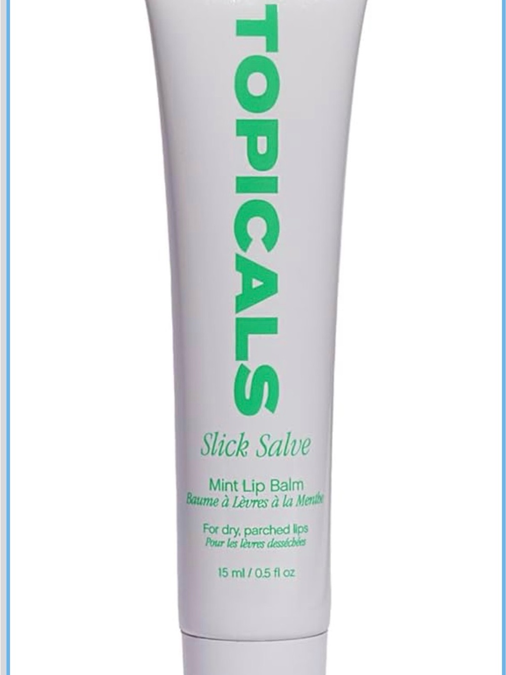 Topicals Slick Salve Mint Lip Balm - White with Green Text